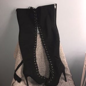 Cape Robbin Laced High Heel Boots